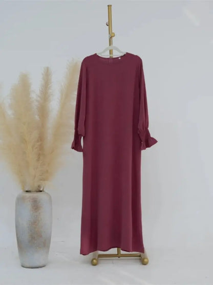 Jersey Solid Modest Under Abaya Islamic Robe