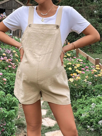 Maternity Jumpsuits Plus Size Pregnancy Overalls Cotton