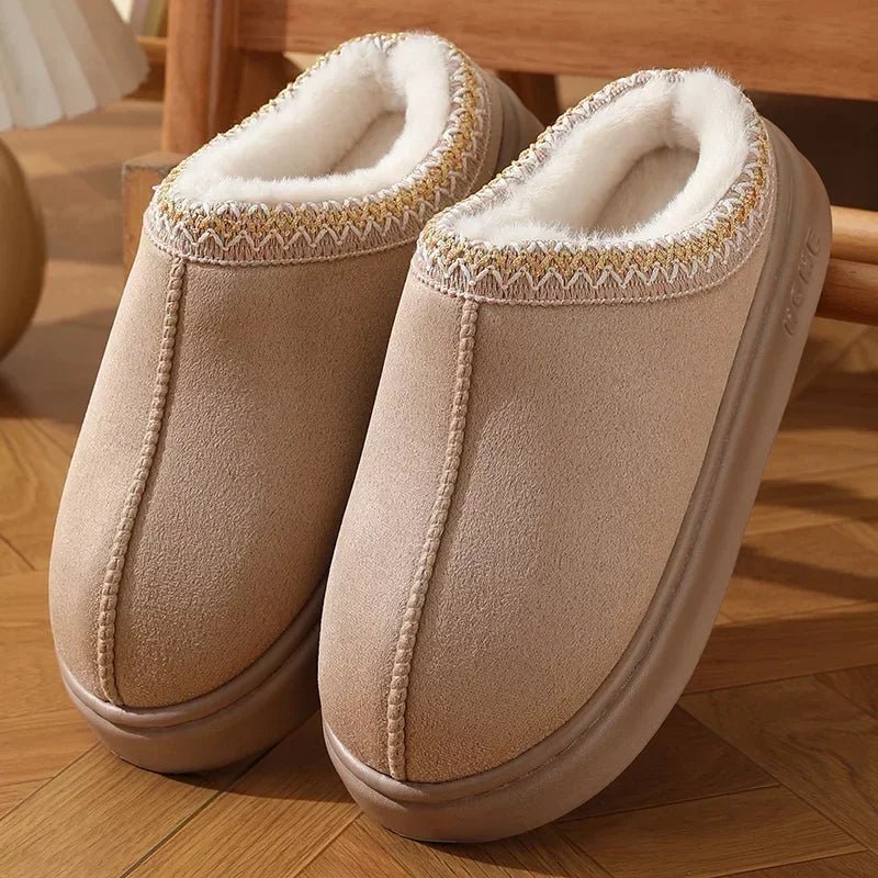 Winter Soft Platform Slippers