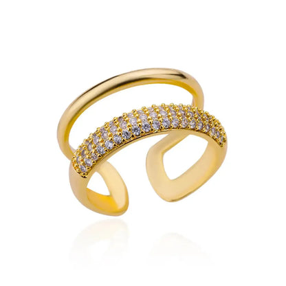 Zircon Open Stainless Steel Luxury Rings