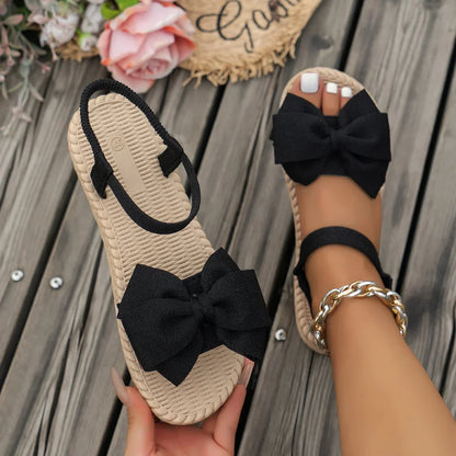Lightweight Casual Bow Tie Flat Slippers