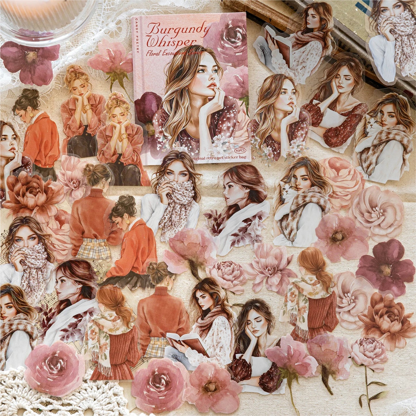 40pcs/pack PET Ins Stickers Diary Life Combo Kit