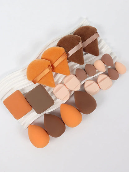 20 Pcs Pink Makeup Sponge and Makeup Puff Set
