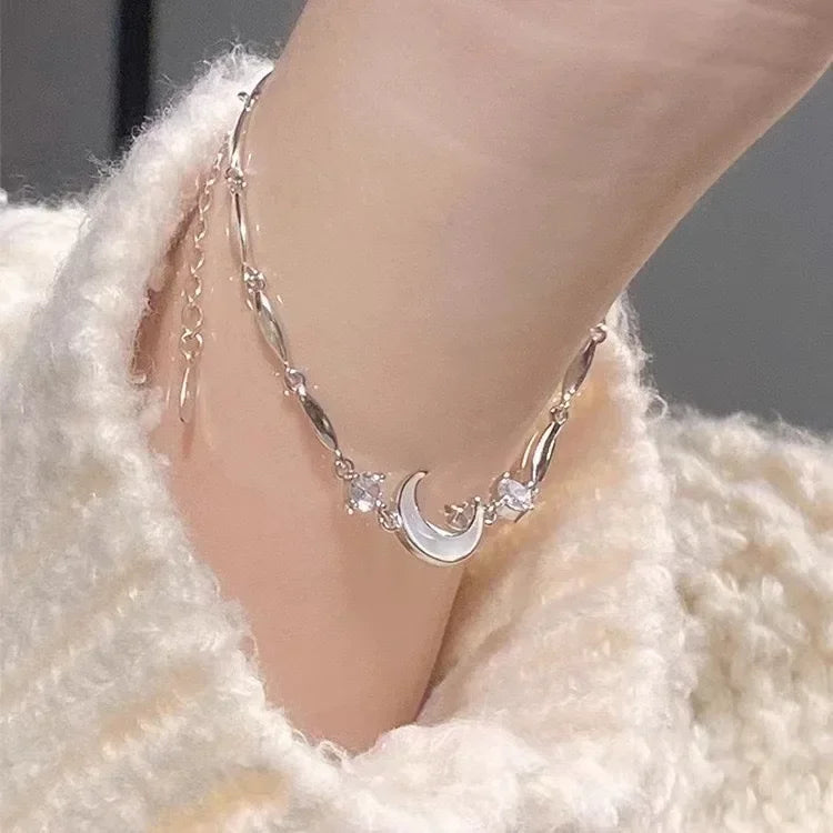 DANA Shiny Pink Crystal Cherry Blossom Bracelets