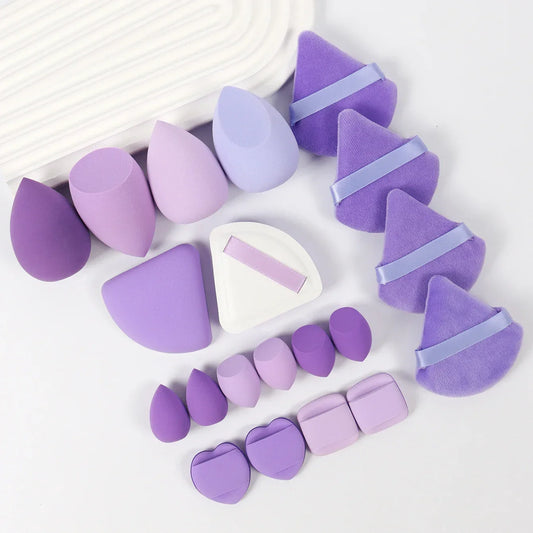 20 Pcs Pink Makeup Sponge and Makeup Puff Set