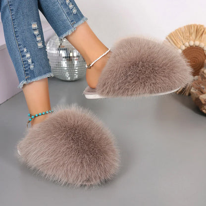 Fur Fluffy Cute Luxury Anti Slip Slippers