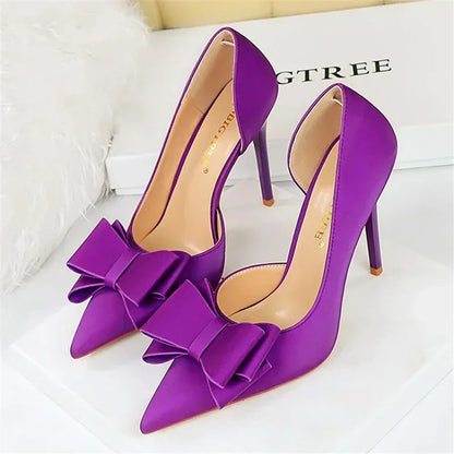 High Heels Silk Satin Shoes