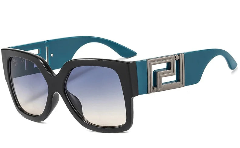 Light Luxury Square Large Frame Hollow Temples Catwalk Sunglasses