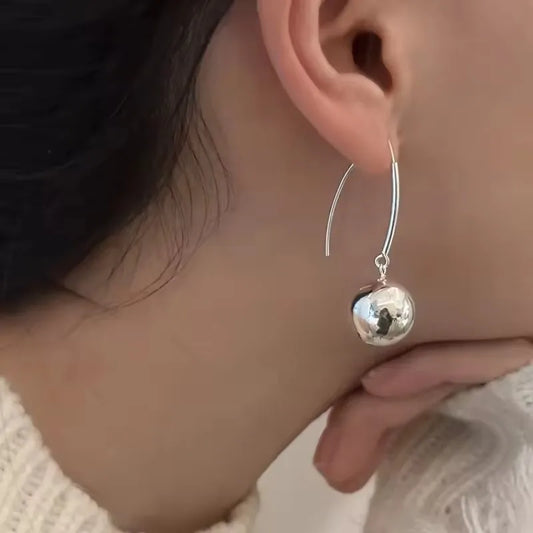 925 Sterling Silver Vintage Tassel Ball Earrings