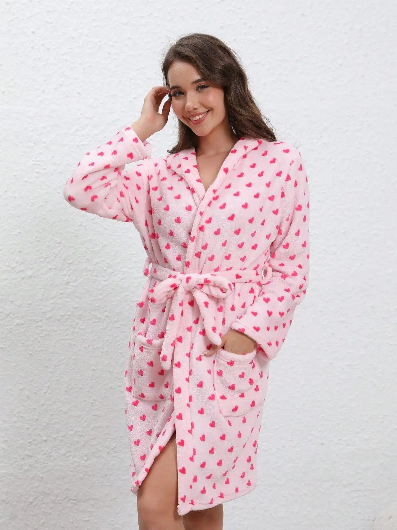 Long bathrobes thickened European and American printed loose