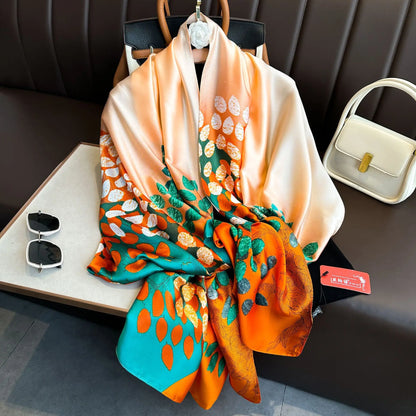 Luxury Silk 180X90CM Long Scarf Popular Silk Headscarf  Shawl