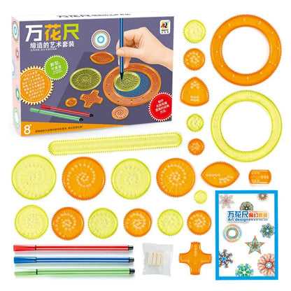 27Pcs Geometry Spirograph Drawing Stencil Painting Set