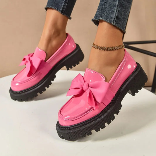 Plus Size Loafers British Style Platform Shoes