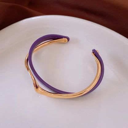 Metal Bangles Geometric C- shaped Bracelets