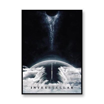 Interstellar Movie Poster Astronaut Outer Space Canvas Wall Art Print