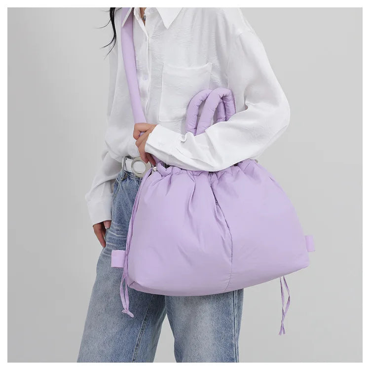 Down Padded Jacket Single Shoulder Tote Bag