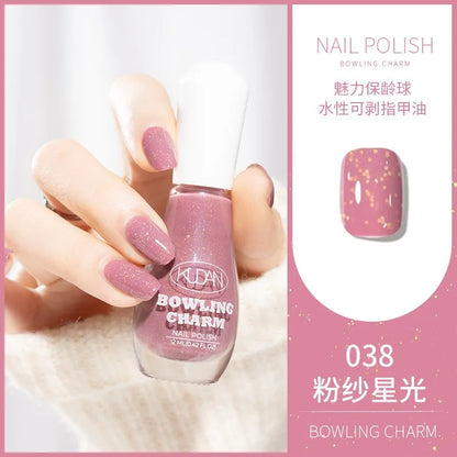 40 Colors Nail Polish Water-based Quick Drying Tearable Nail Art