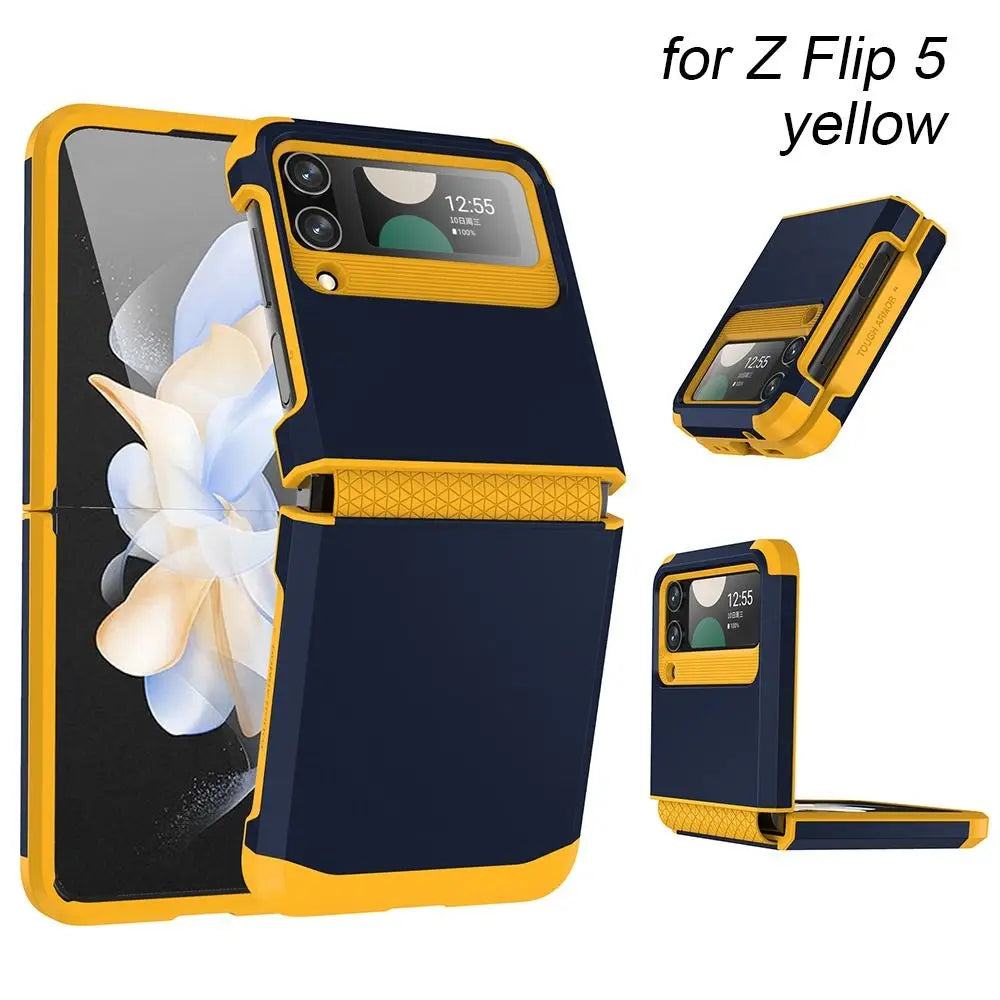 Z Flip 3/4/5 Case New Shock Proof Armor Phone Cover Protective Hinge Mobile Phone Protector