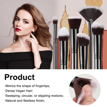 14PCS Makeup Brushes Soft Fluffy Foundation Blush Set