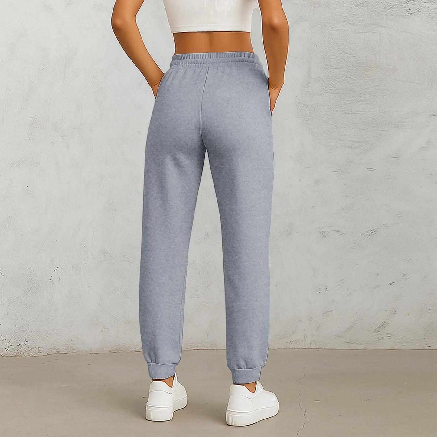 Straight Leg Elastic Waist Pants