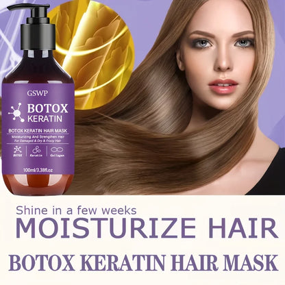 Botox Keratin Hair Mask moisturizes and strengthens damaged hair