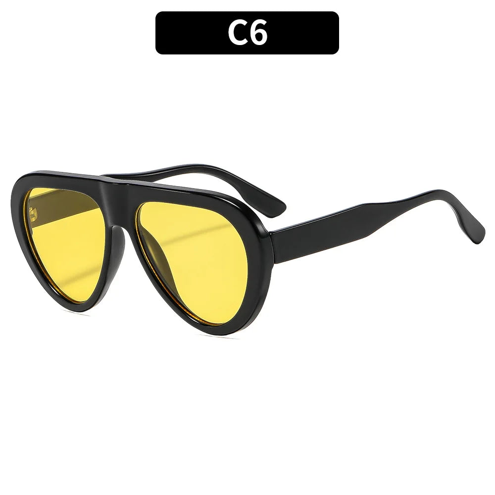 Vintage Oversized Oval Sexy Sunglasses
