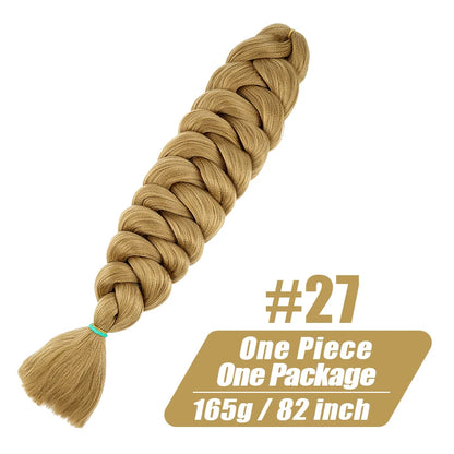82 Inch Long Jumbo Braiding Hair Synthetic Braids Crochet Hair Extensions 165g