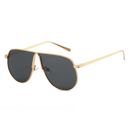 vintage oversized alloy square sunglasses