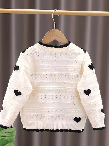 Versatile Single-Breasted Heart Long-Sleeved Korean Style Jacket