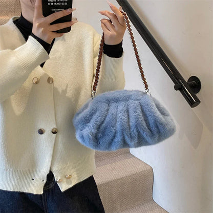 Faux Fur Shoulder Bags