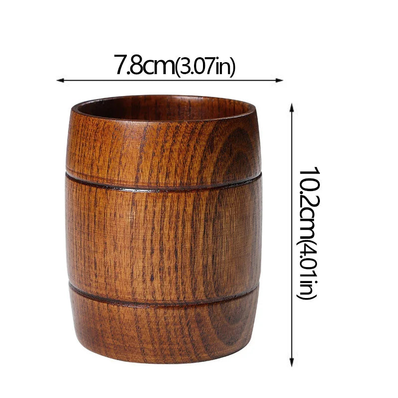 Wooden Handmade Jujube Wood Handle Beer Coffee Milk Tea Mug