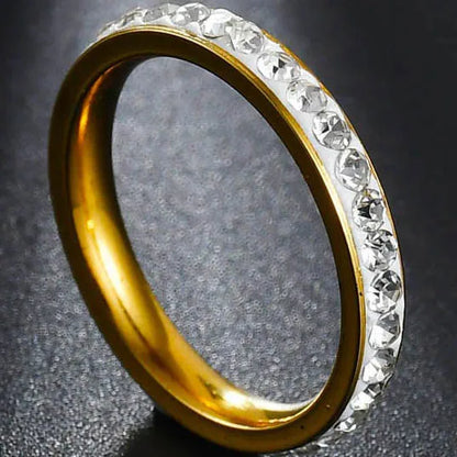 Blue Black Red Clear Crystal Ring