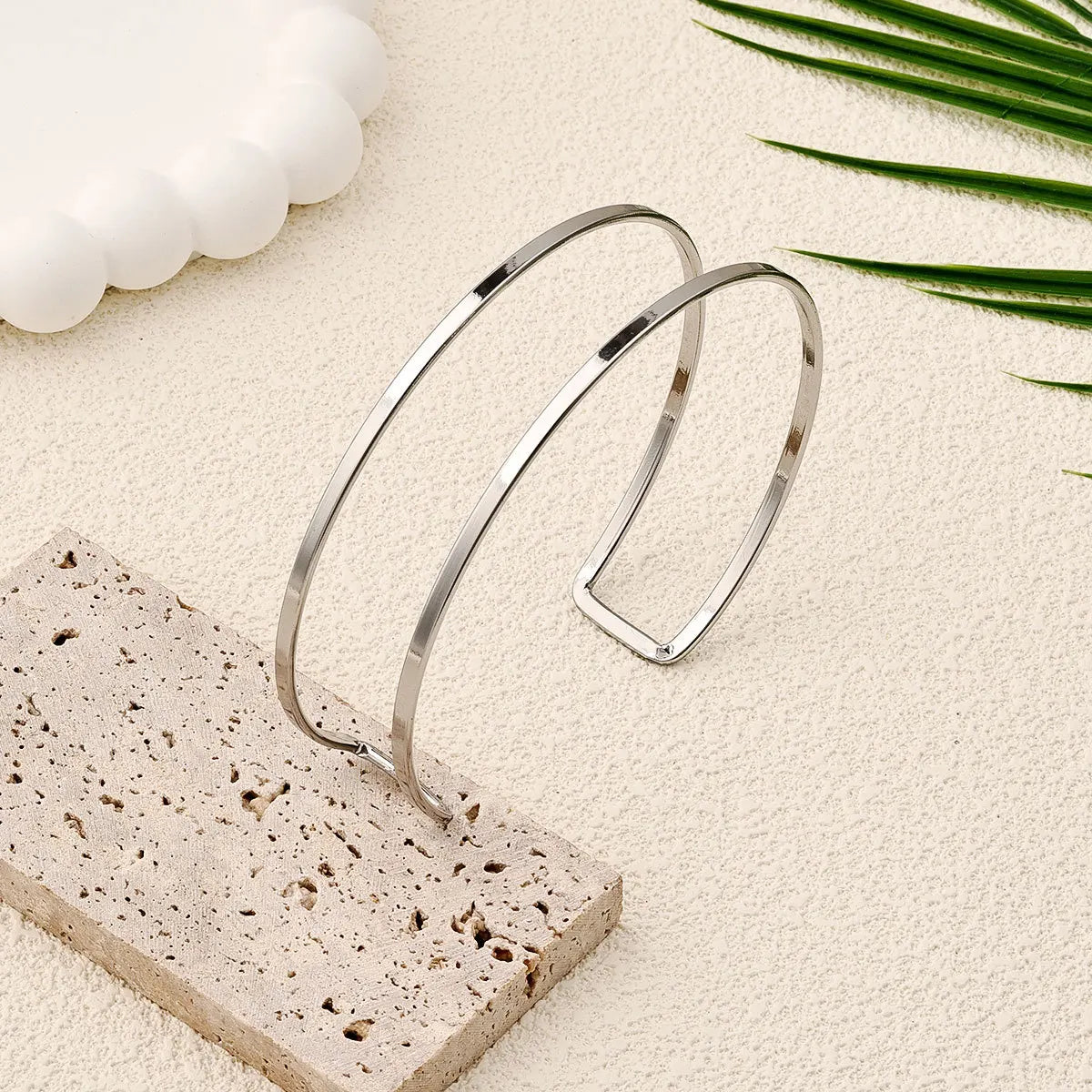 Upper Opening Arm Geometric Bracelet