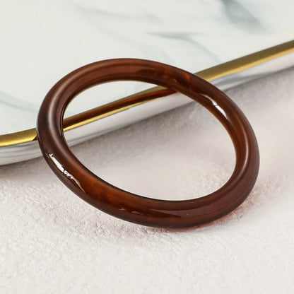 DANA Coffee Thick Resin Bangles Geometric Bracelets