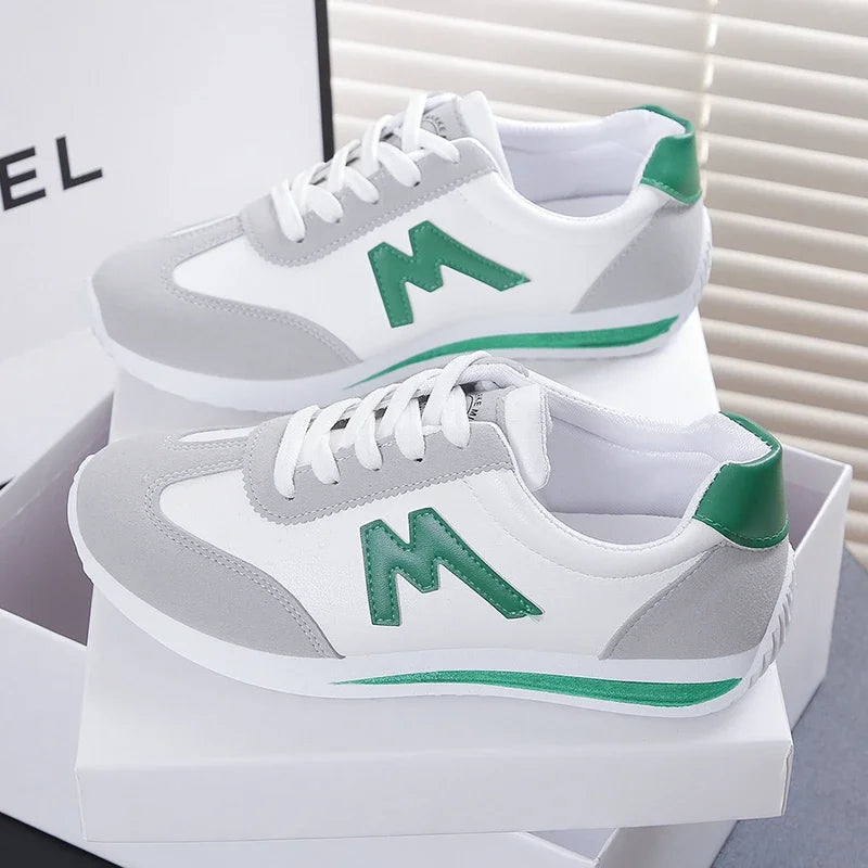 Round Head Deep Mouth Cross Lace Casual Sports Sneakers