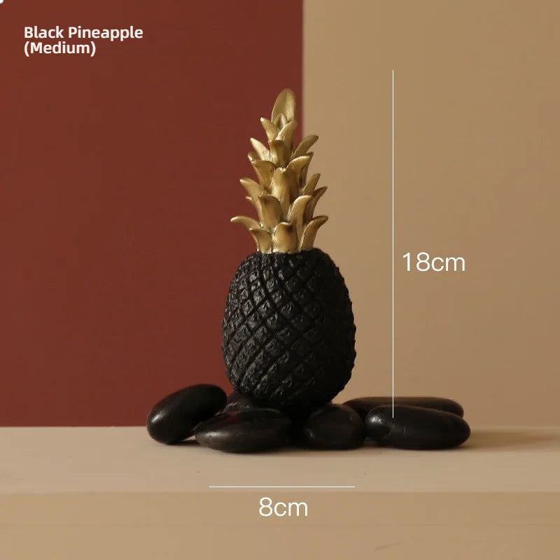 Nordic Gold Pineapple Sculpture Decoration