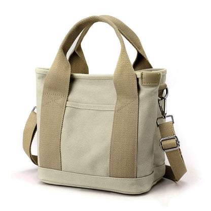 Casual Canvas Crossbody Adjustable Strap Tote Multiple Bag