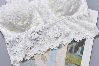 Sujetador push-up de encaje con flores, lencería sexy