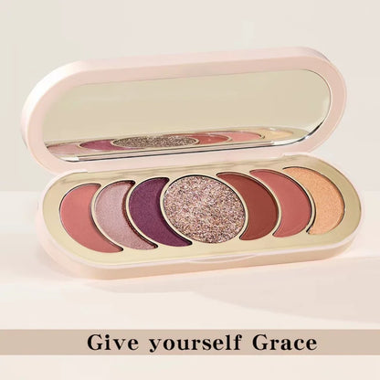 7 Color Liquid Eye Shadow Plate Pearlescent Glitter High Gloss Brightening
