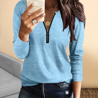 Camiseta informal estampada de manga larga