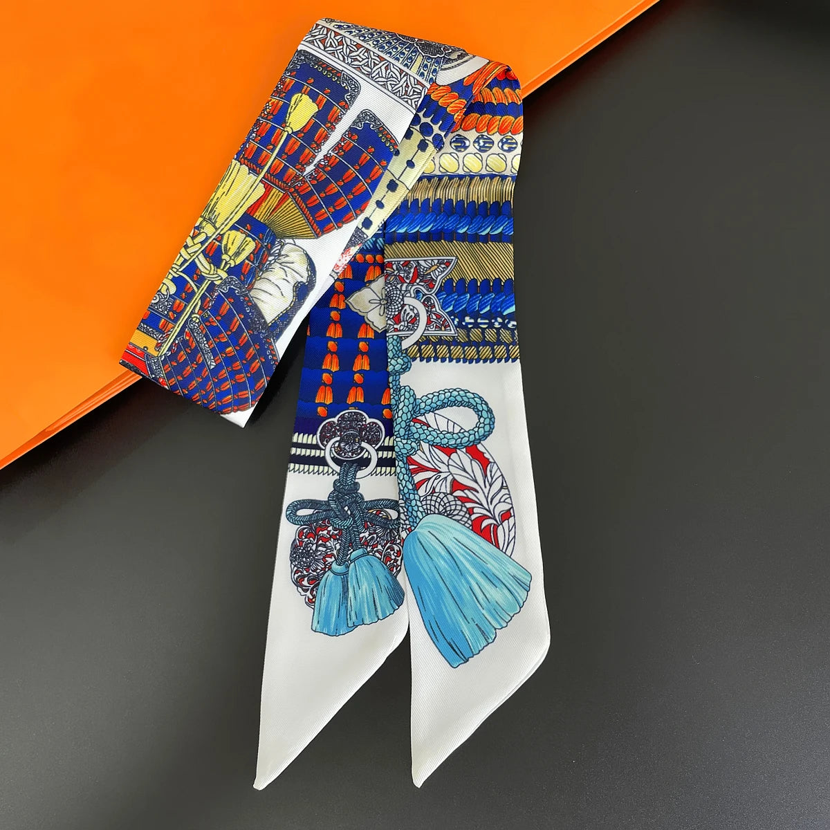 Zebra In Flowers Scarf Luxury Silk Scarf Hair Headband Foulard Skinny Scarves