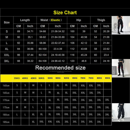 Pantalones deportivos con bolsillos estilo cargo punk