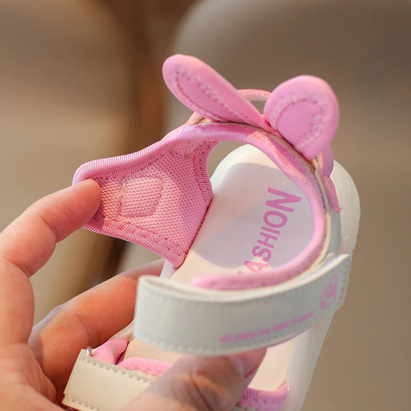 Cartoon Greenish Pink Soft Boys Girls Shoes