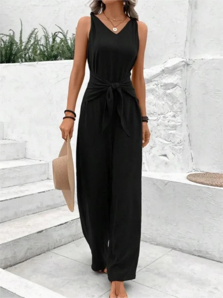 Casual Sleeveless Wide Leg Pants Jumpsuits