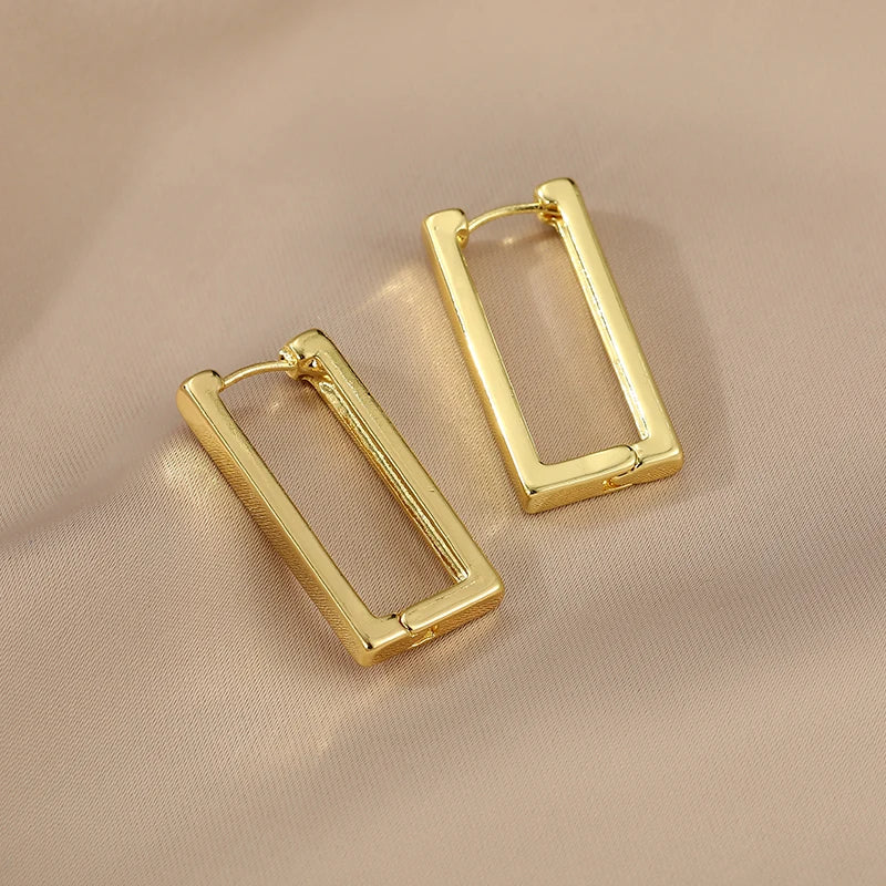 DANA Metal Square Geometric Earrings