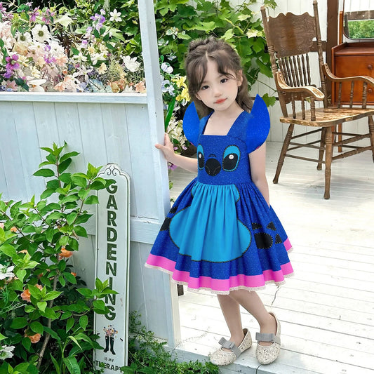 Cartoon Disney Stitch Cosplay Costume Dress