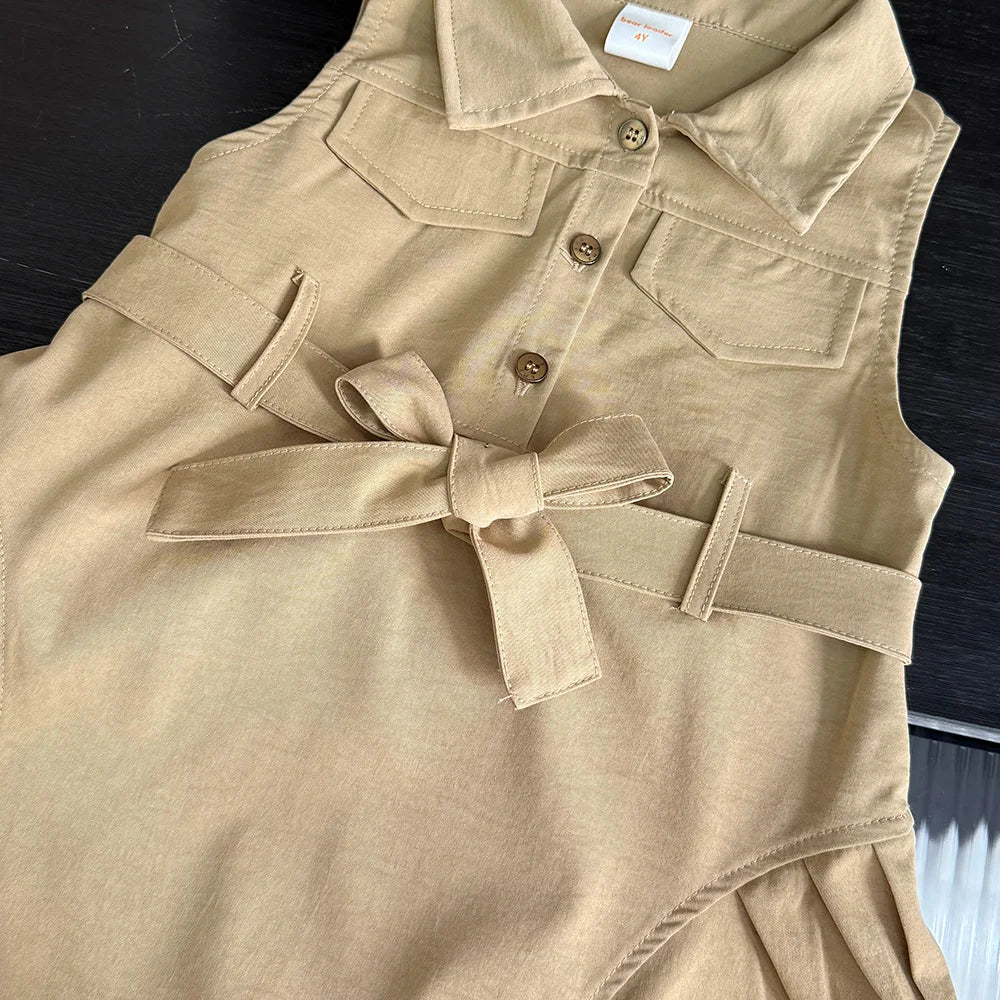 Bear Leader Girls Windbreak Sleeveless Dress