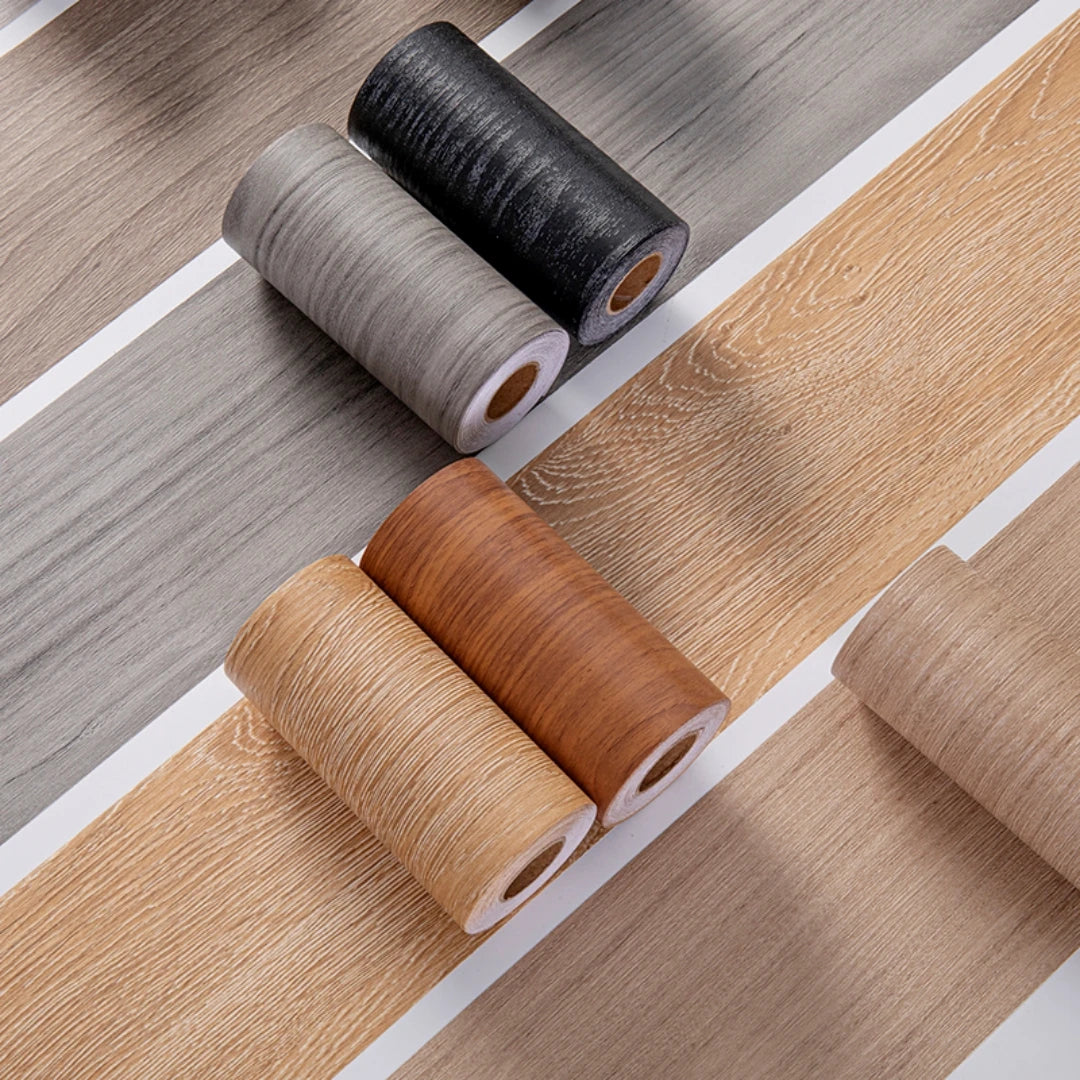 1 Roll Thickened Imitation Wood Grain Skirting