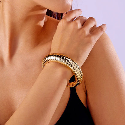 Exaggerated Hip Hop Rock Plastic Cuff Bracelet