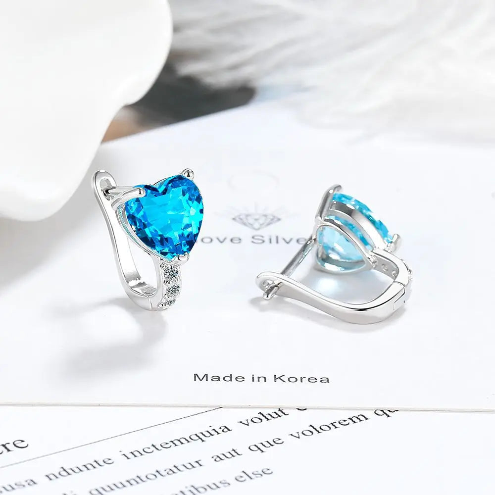 925 Sterling Silver Multiple zircon Earring